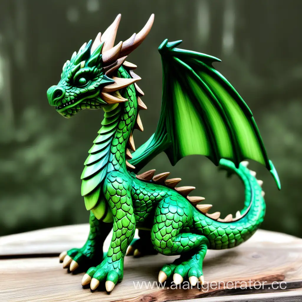 Mystical Kind green woody dragon