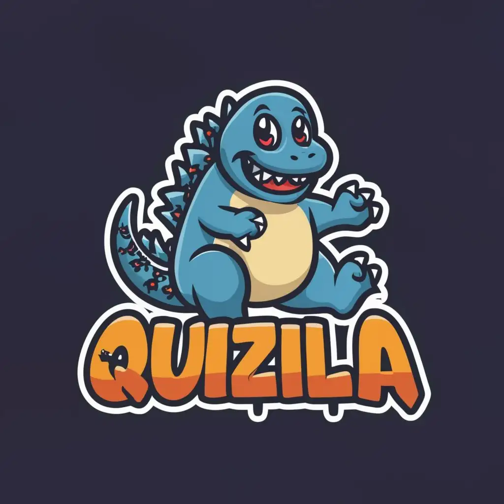 LOGO-Design-For-Quizilla-Playful-Godzilla-Typography-for-Entertainment-Industry