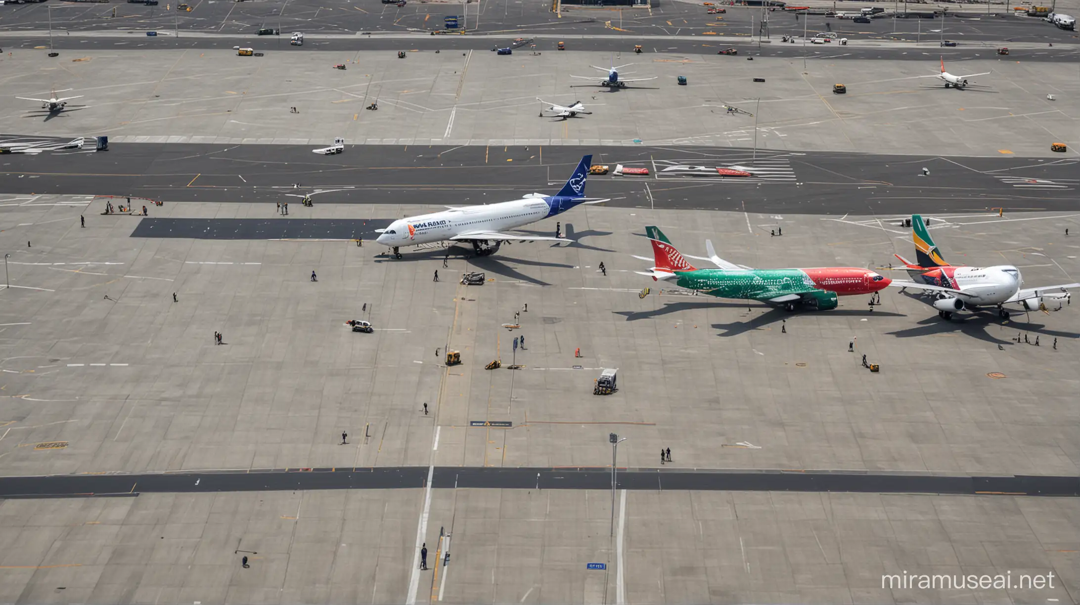 Busy Scene at Mexico City Airport Terminal