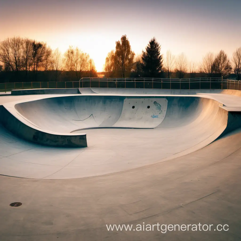 Deserted-Skatepark-at-Sunset