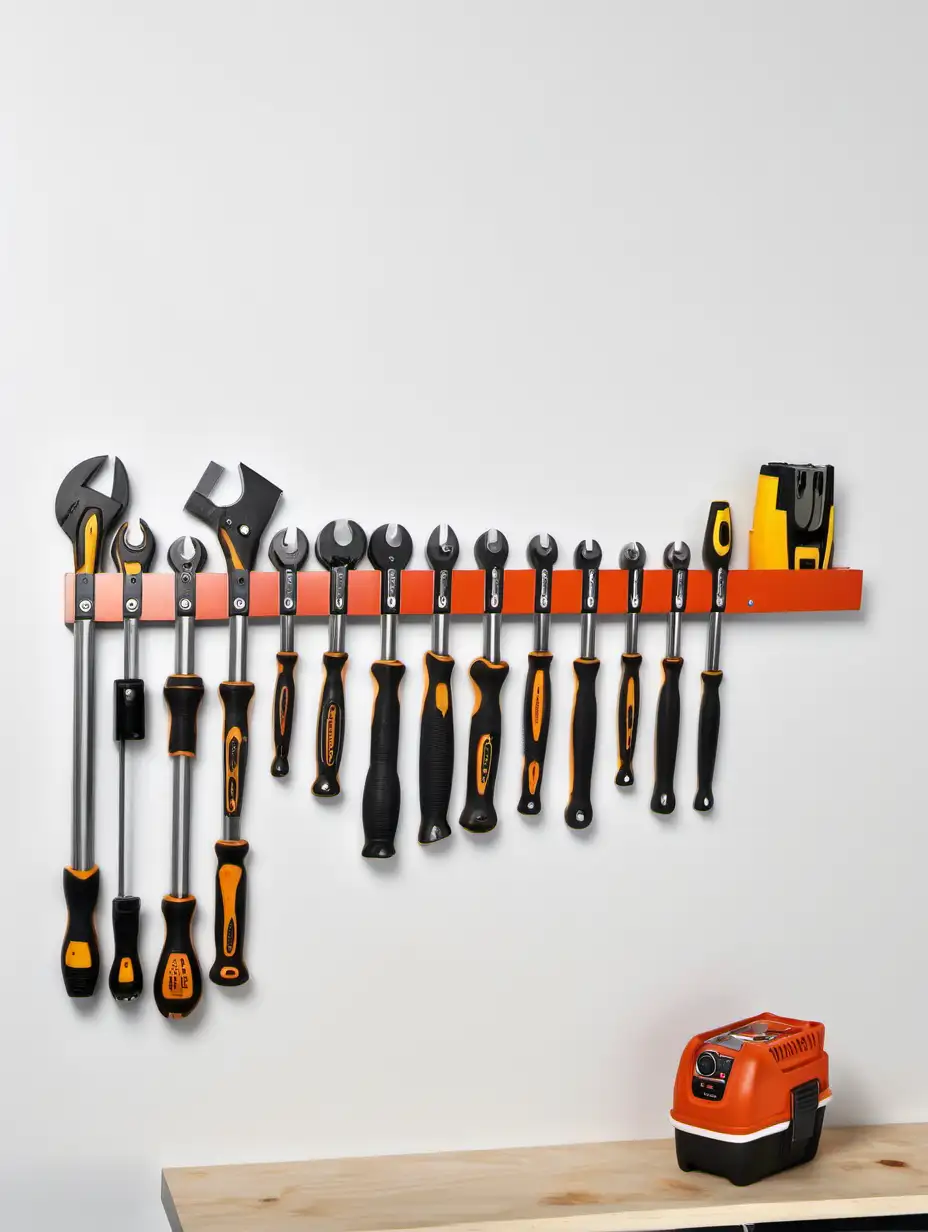 wall mounted magnetic tool storage tool bar



