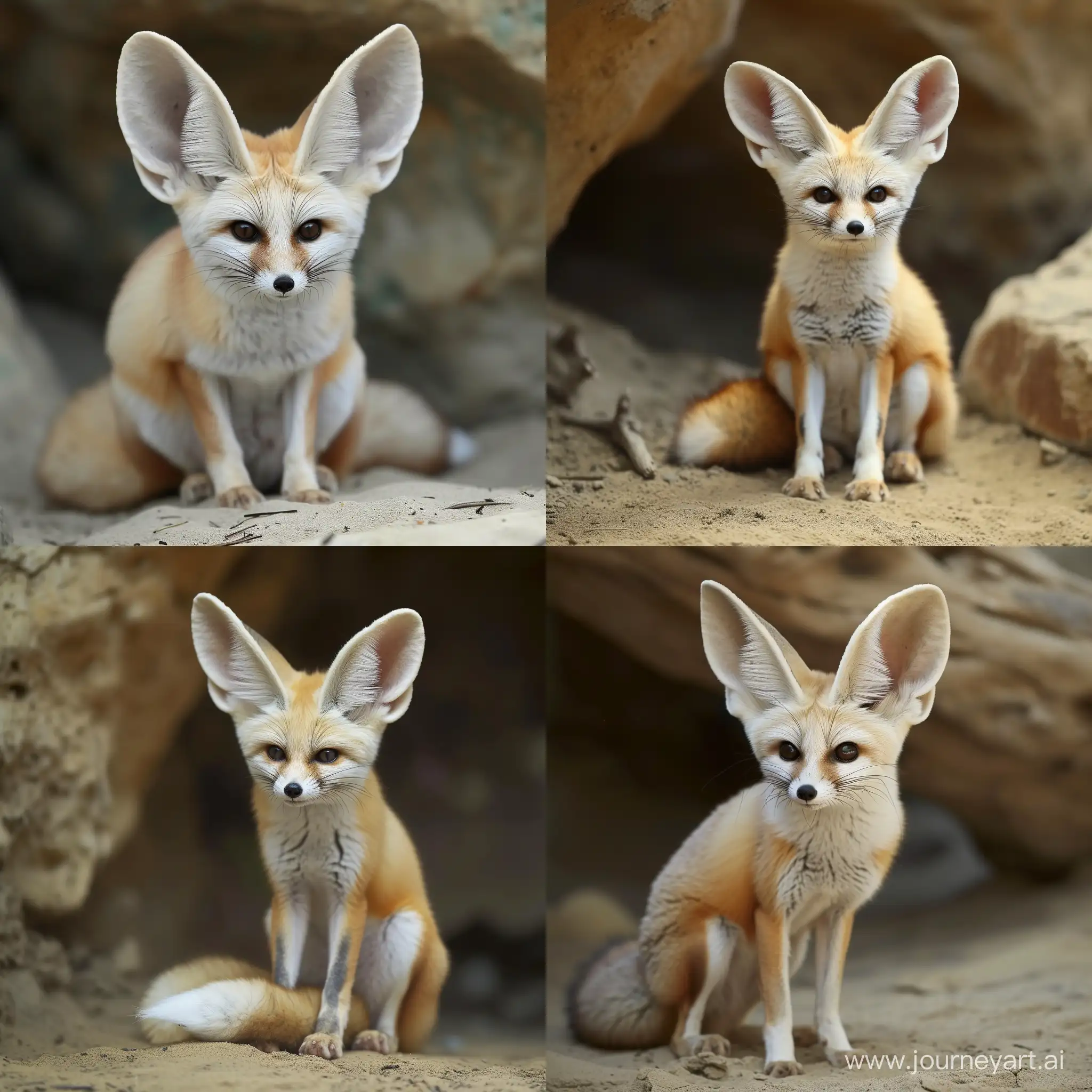 Adorable-Fennec-Fox-in-North-African-Desert-Captivating-Wildlife-Photography