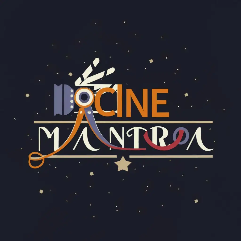 a logo design,with the text 'cine mantra', main symbol:a logo design,with the text 'cine mantra', cinema related ,,Moderate,be used in Entertainment industry,clear background with meaningful logo trendy look,Moderate,be used in Entertainment industry,clear background