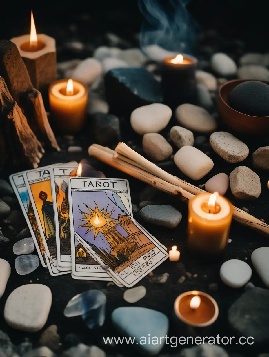Mystical-Tarot-Card-Reading-with-Burning-Palo-Santo