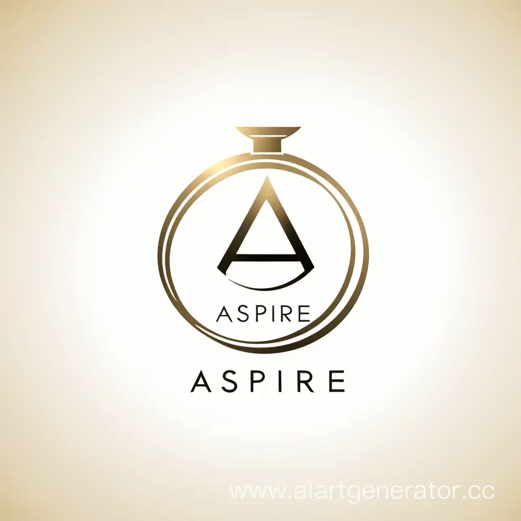 The logo of the perfume "aspire" is simple. 