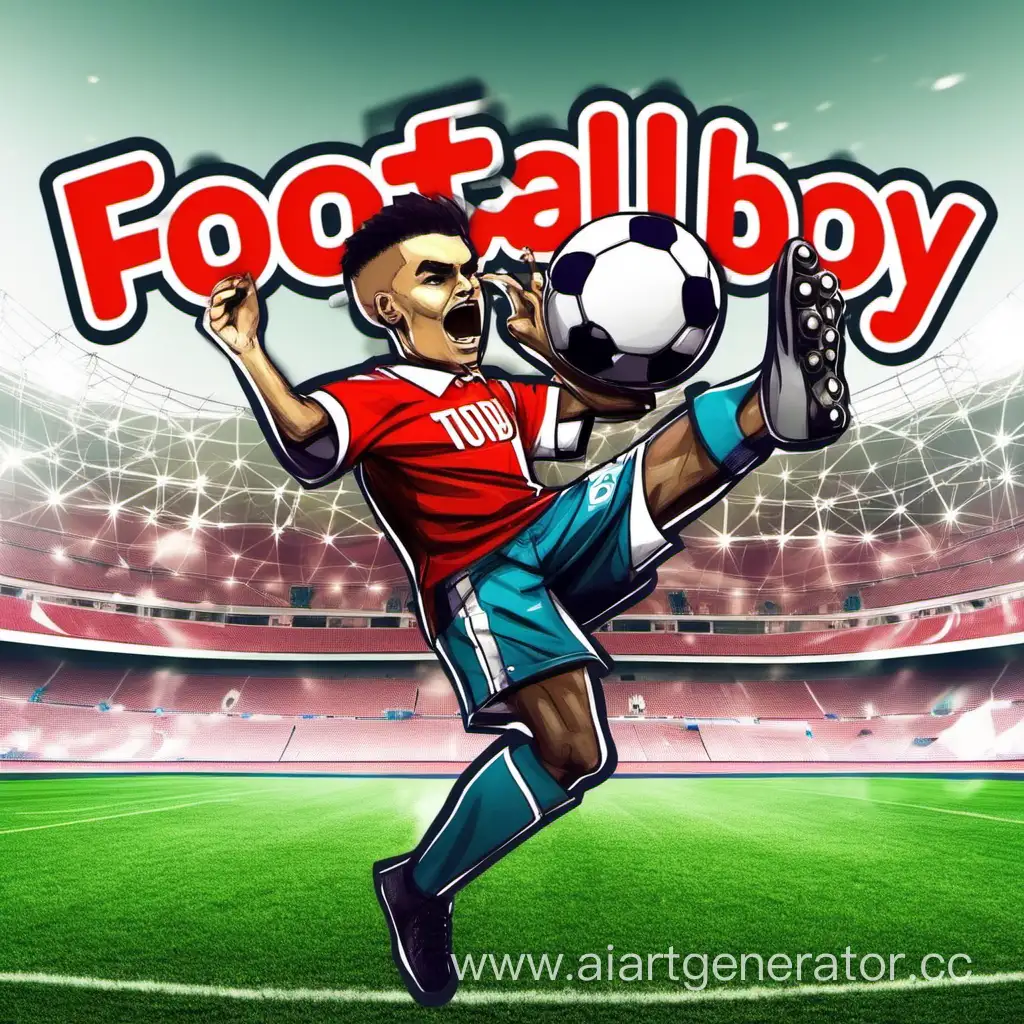 шапка для ютуб-канала "footballboy \" по футболу