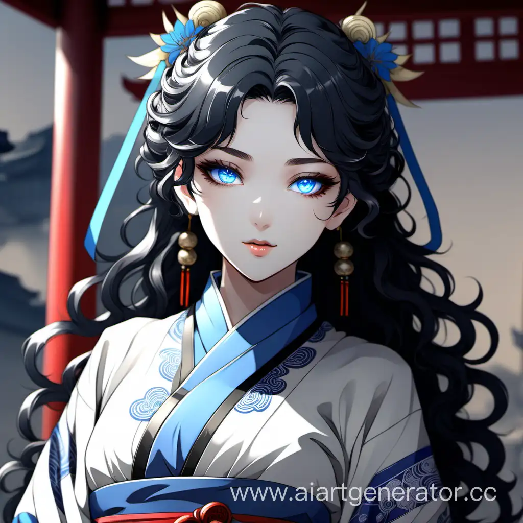 Enchanting-Anime-Girl-in-Ancient-Chinese-Attire-with-Black-Curly-Hair-and-Blue-Eyes