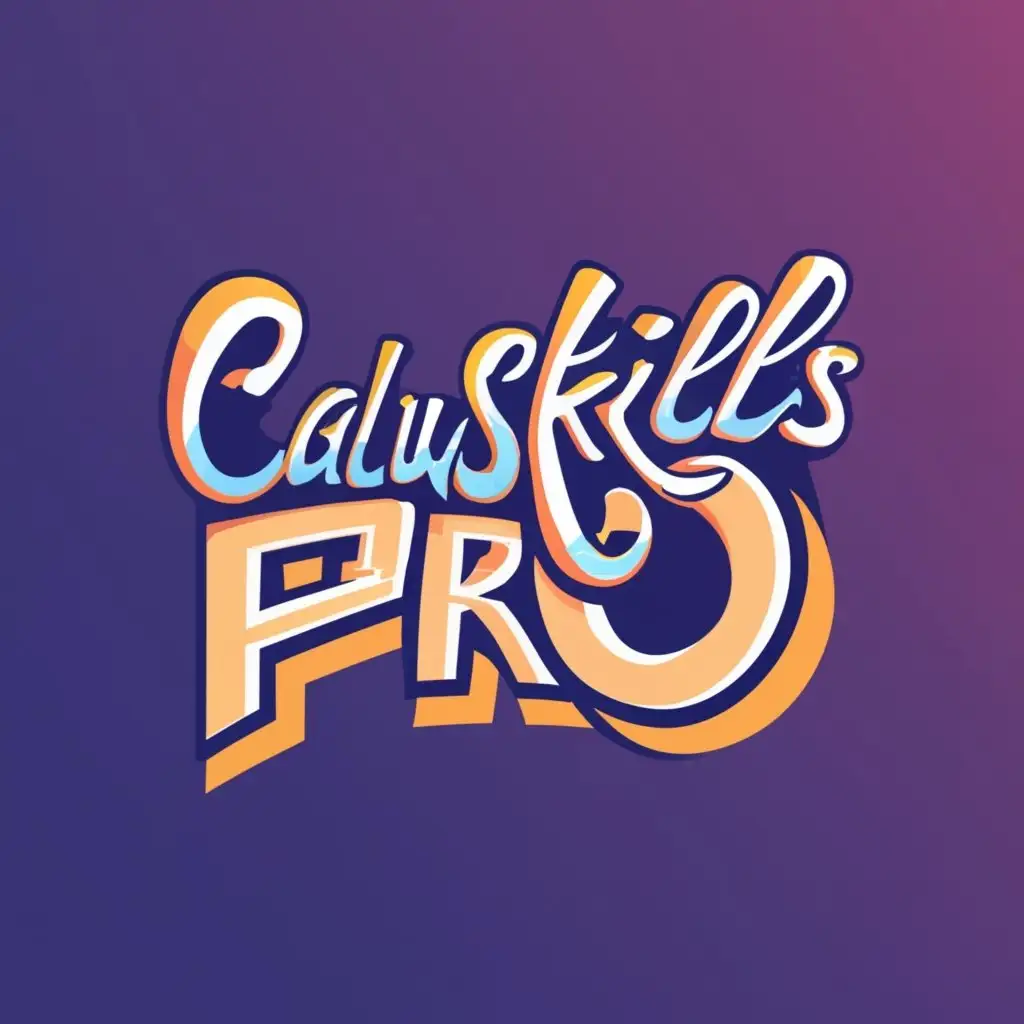 logo, pro gamer, with the text "caluskills", typography, be used in Internet industry