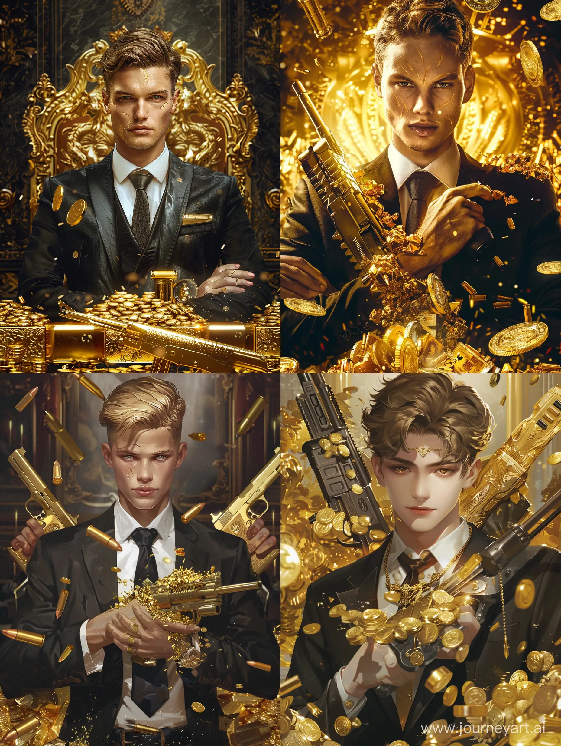 Luxurious-Young-Tycoon-Elegant-Boy-with-Gold-Accents-and-Weapons