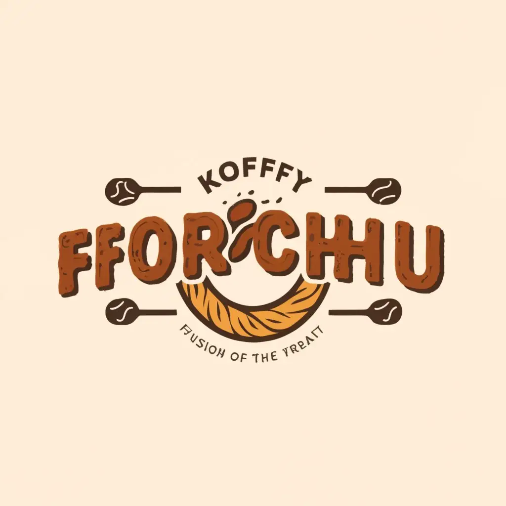 a logo design,with the text "KoffyforChu", main symbol:coffee ground and churros,Moderate,be used in Restaurant industry,clear background