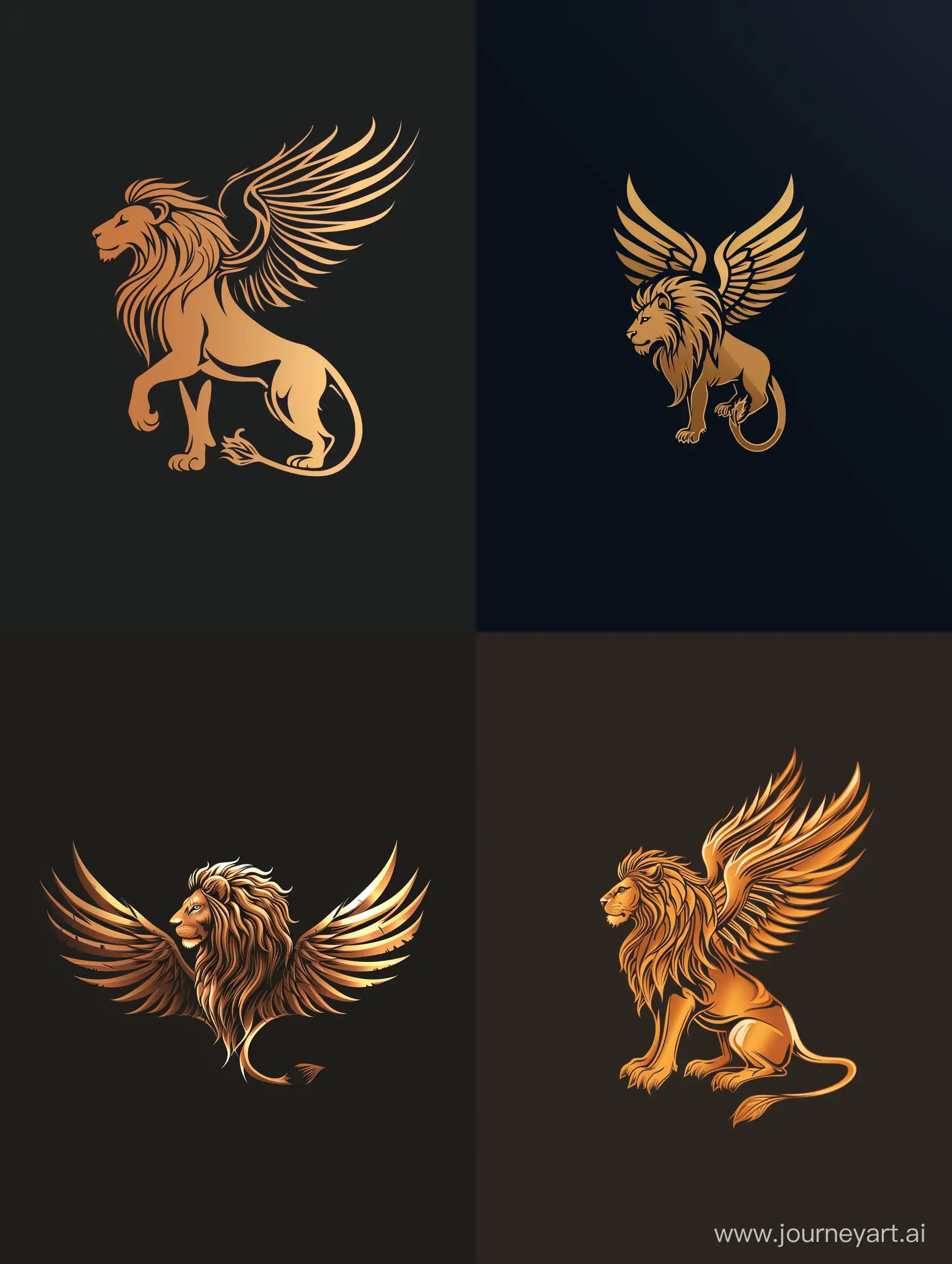 Majestic-Persian-Digital-Studio-Logo-Winged-Lion-Emblem