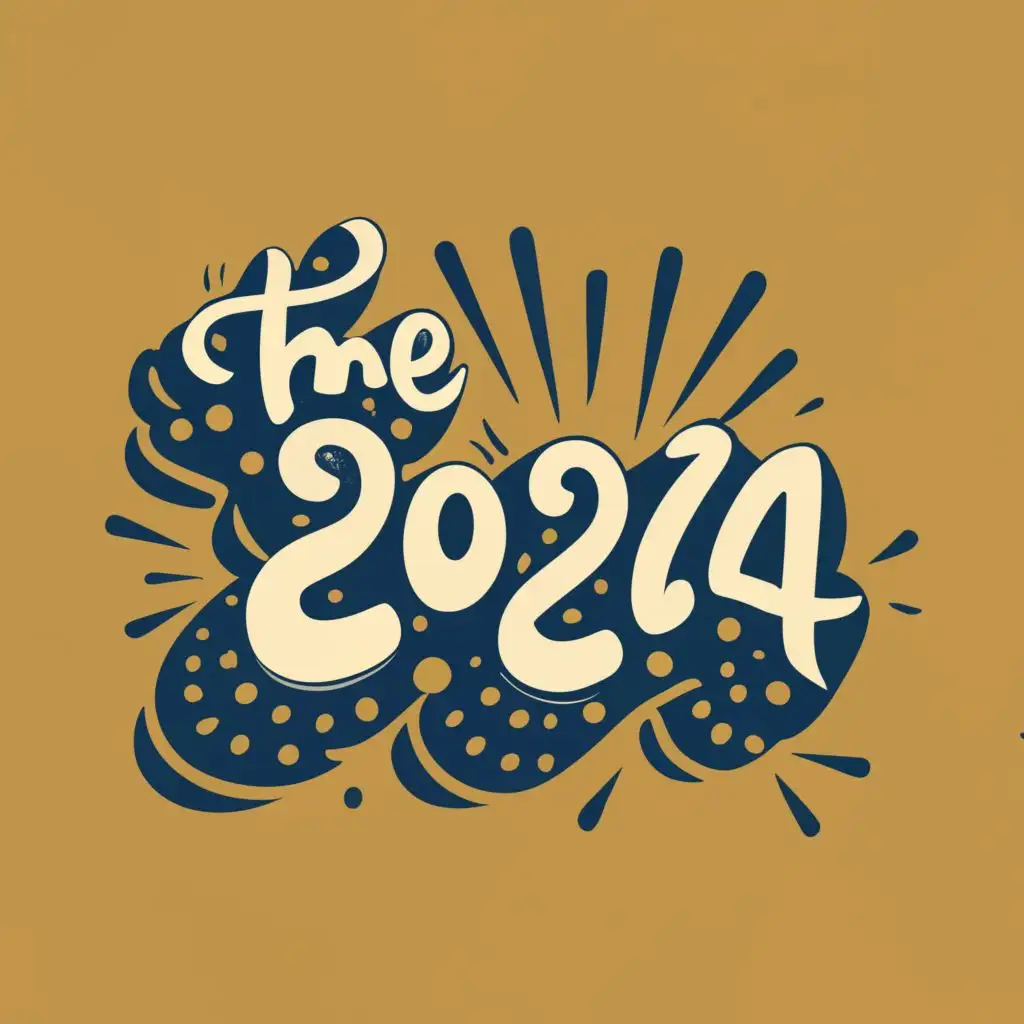 logo, 2024, with the text "The End of Year Celebration", typography, be used in Events industry