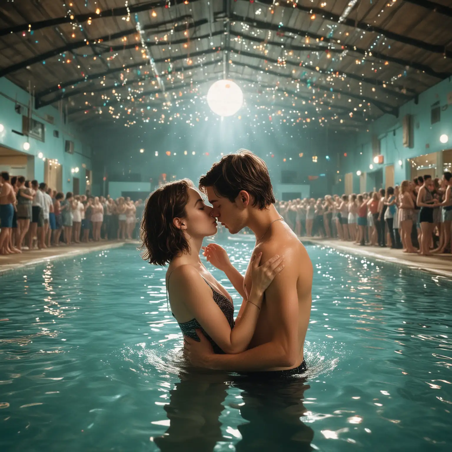 Romantic-Kiss-in-a-Vibrant-Dance-Hall-Pool