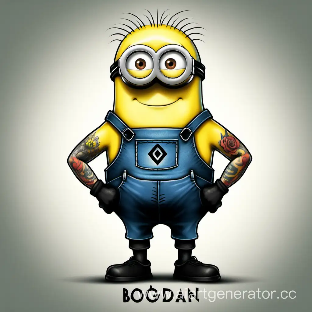 PumpedUp-Minion-with-Bogdan-Tattoo-on-Stomach