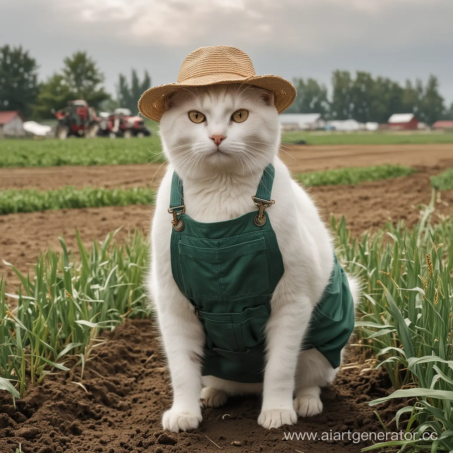 Farmer-Cat-Tending-to-Organic-Vegetable-Garden