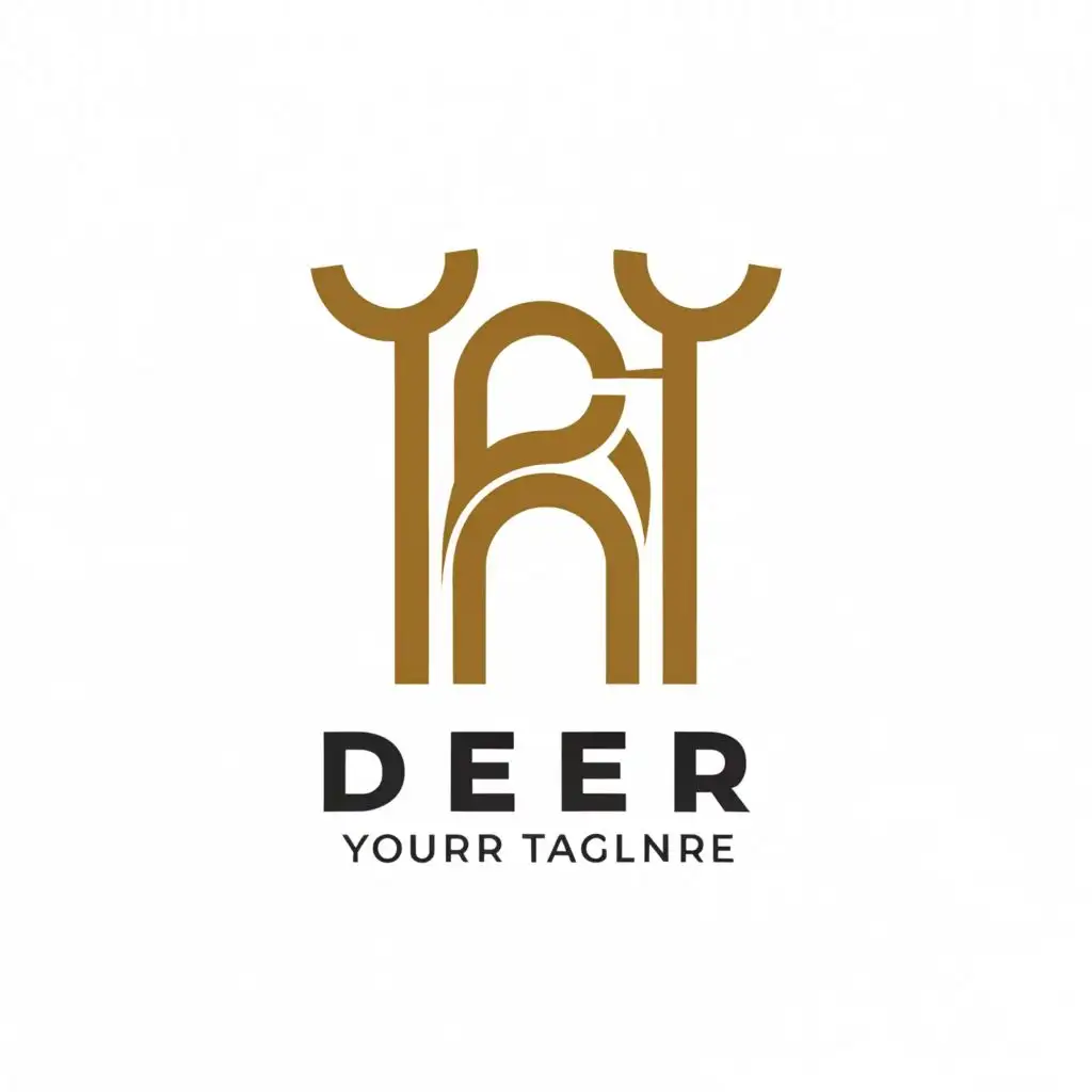 a logo design,with the text "deer
", main symbol:bridge, letter R,Moderate,be used in Finance industry,clear background