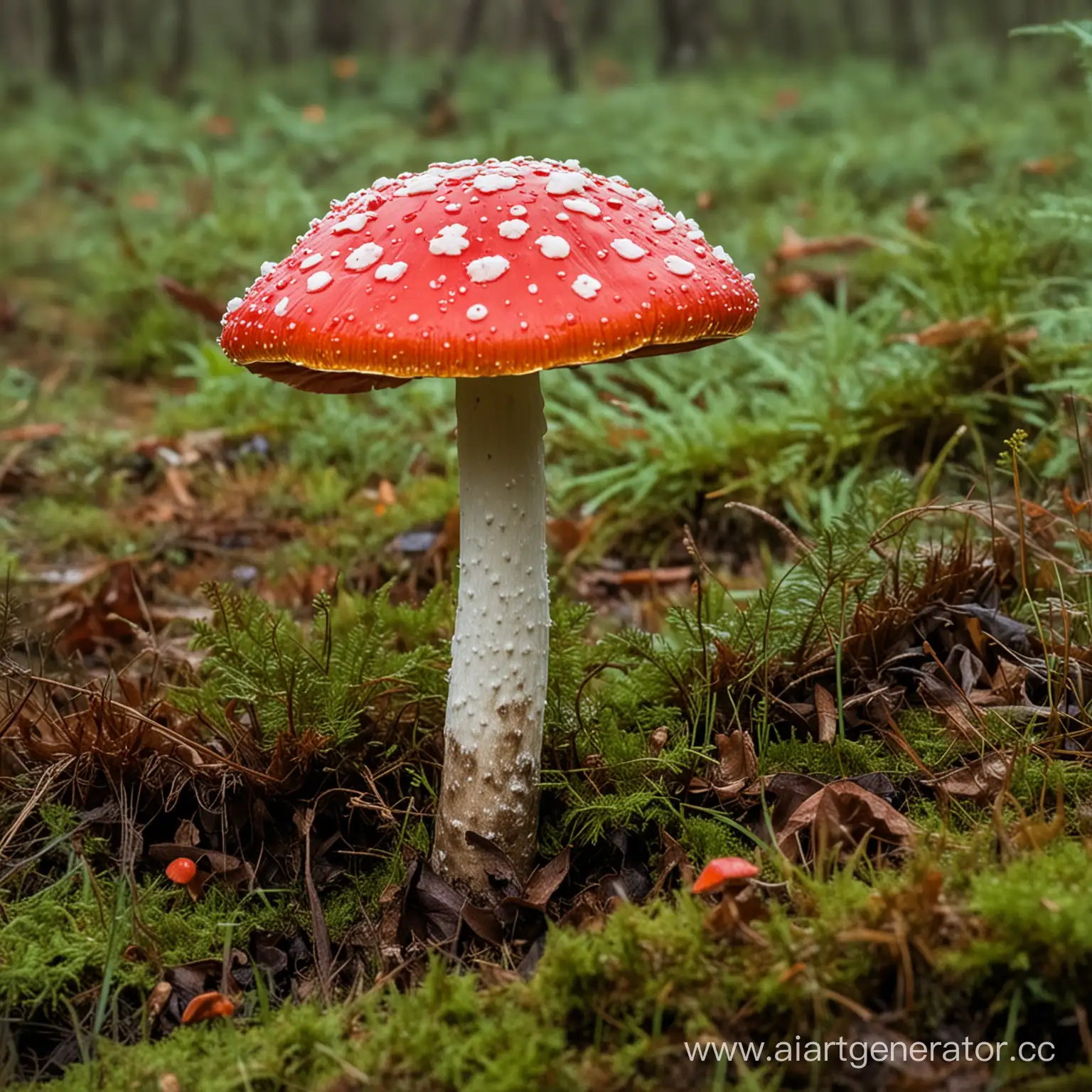 Majestic-Panther-with-Fly-Agaric-Mushrooms-in-Enchanted-Forest