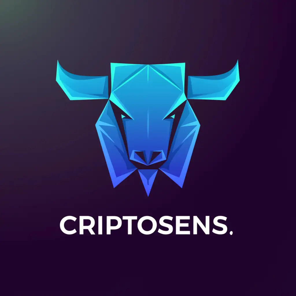 a logo design,with the text 'Criptosens', main symbol:Cryptocurrency Bull Automatic,Moderate,clear background