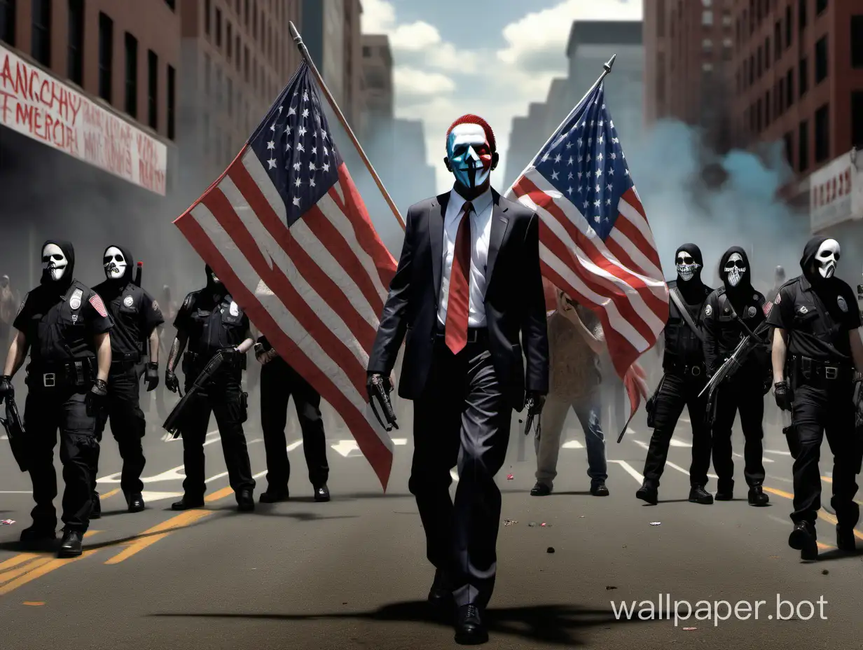 Anarchy in America, 2024, Digital Art, Hyper-Real