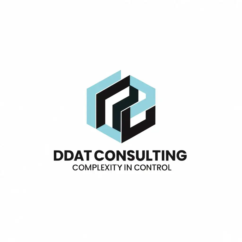 a logo design,with the text 'DDAT Consulting Complexity In Control', main symbol:Square,Minimalistic,be used in Technology industry,clear background