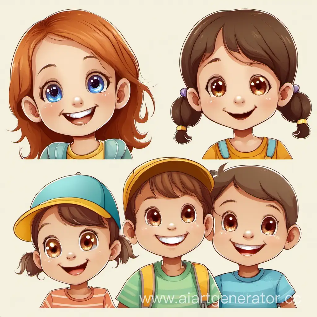 улыбающиеся дети