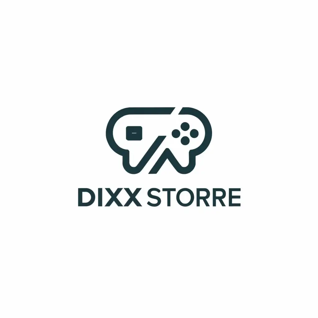 a logo design,with the text "Dixxy Store", main symbol:Console,Minimalistic,be used in Retail industry,clear background