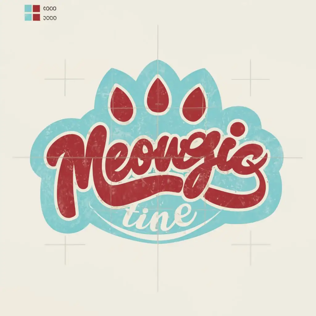 a logo design,with the text "MEOWGIC", main symbol:cat paw,Moderate,clear background