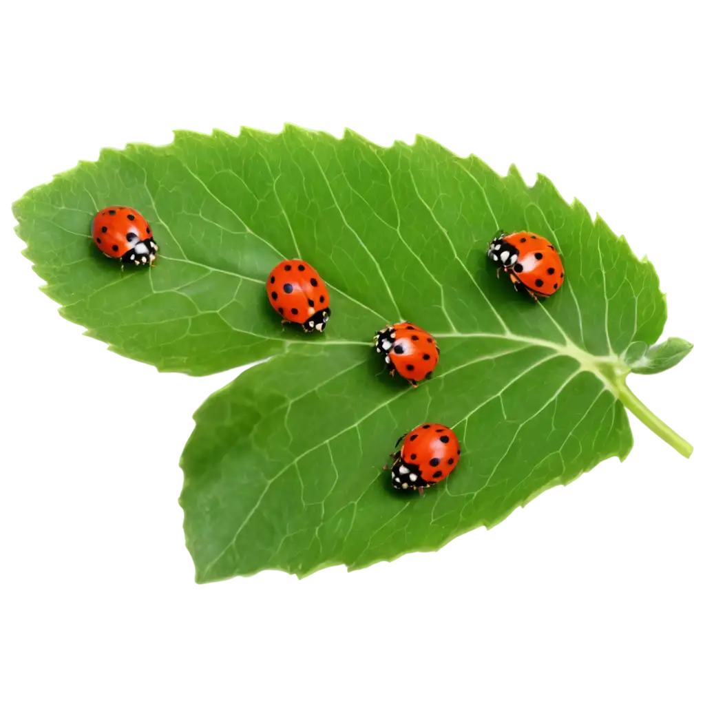 Lady bugs on a leaf
