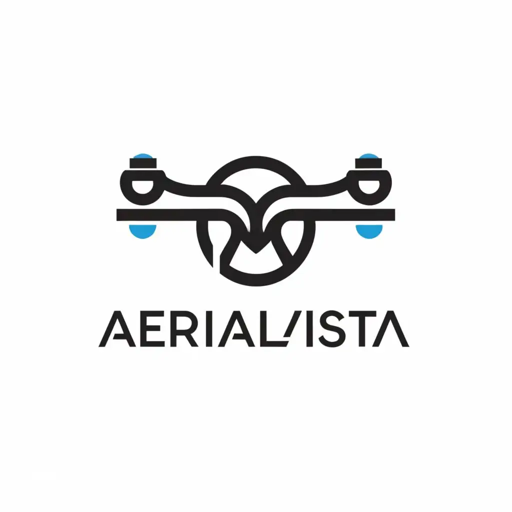 a logo design,with the text "AerialVista", main symbol:Drone,Moderate,clear background