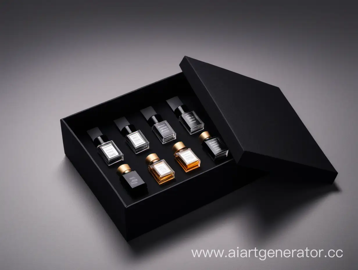 Black-Perfume-Sample-Box-with-Detached-Lid