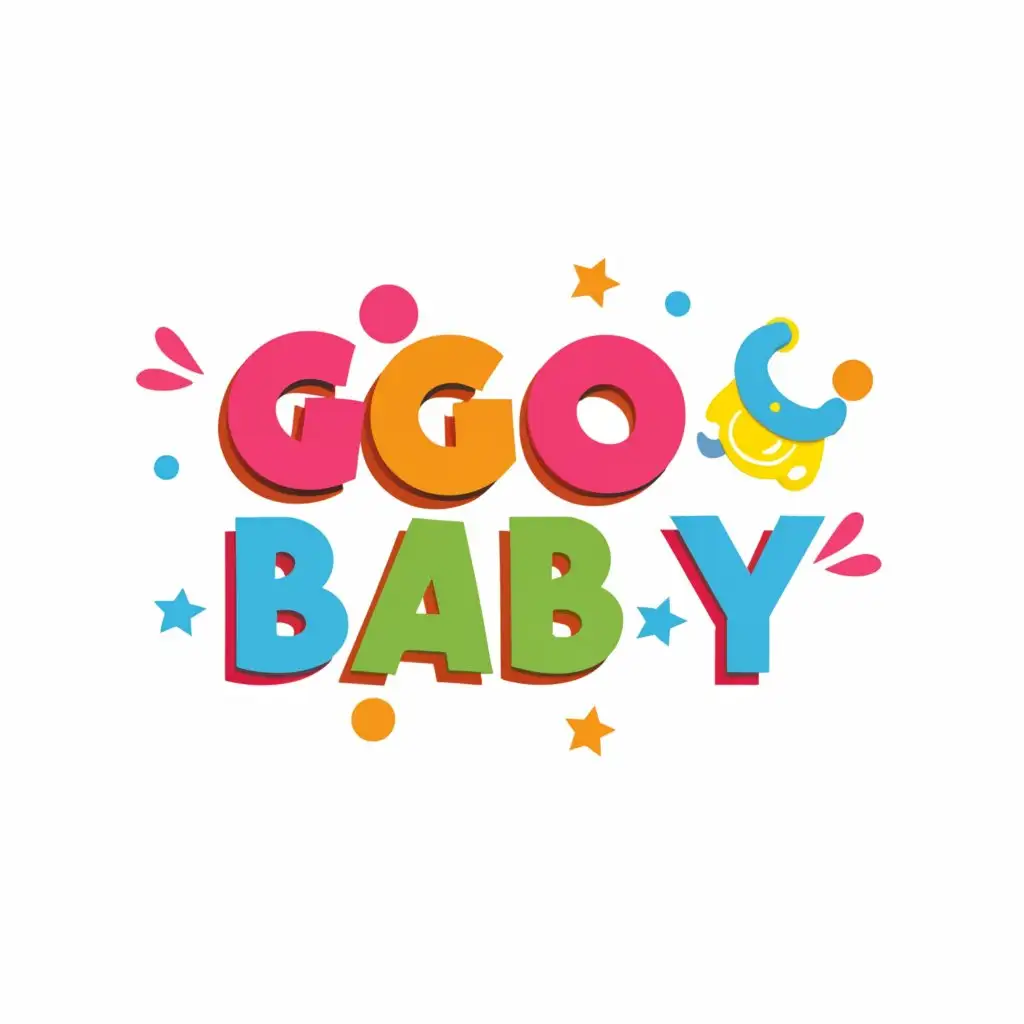 a logo design,with the text "Go Baby", main symbol:Pacifier or teether,Moderate,be used in Retail industry,clear background