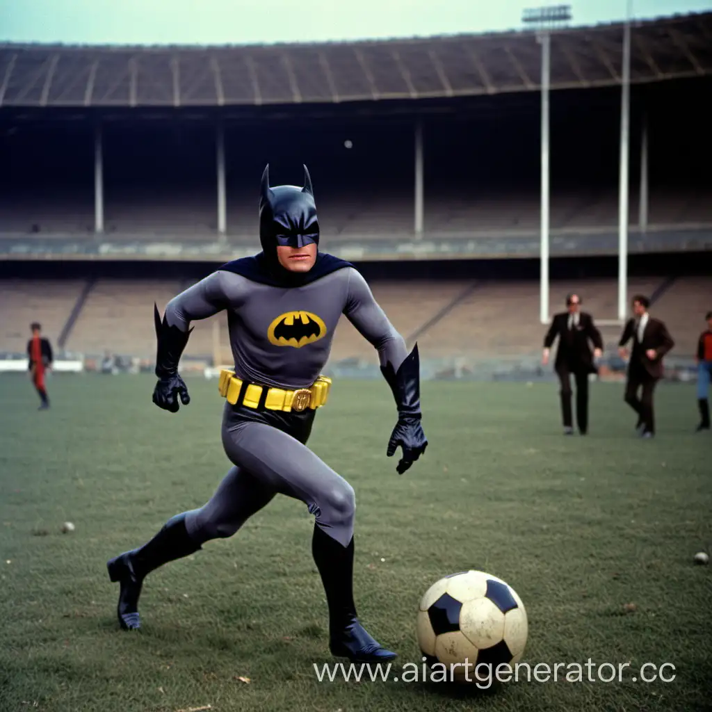 Batman 1970 playing football