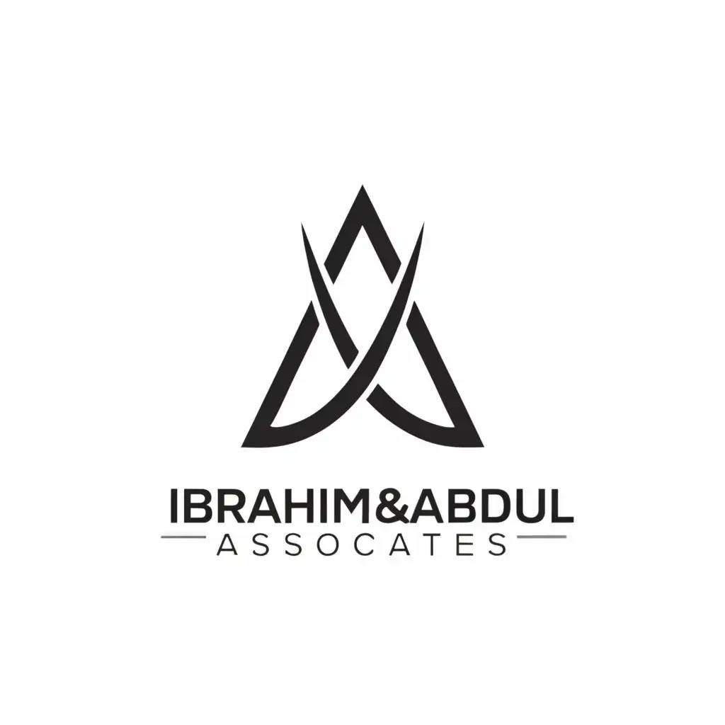 a logo design,with the text "Ibrahim & Abdul Associate", main symbol:Accounting Firm,Minimalistic,be used in Legal industry,clear background