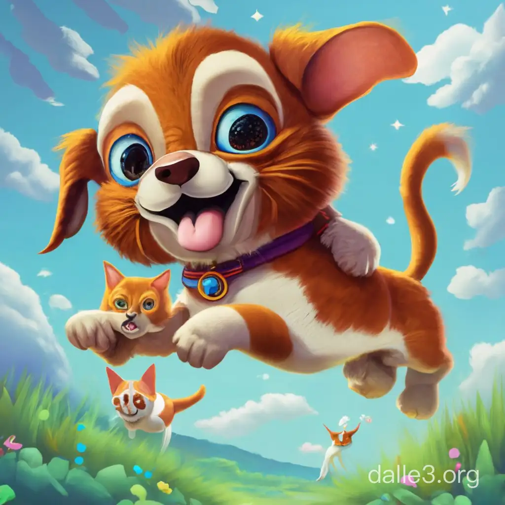 Adorable Showdown Dogs vs Cats Whiskers and Wagging Tails | Dalle3 AI