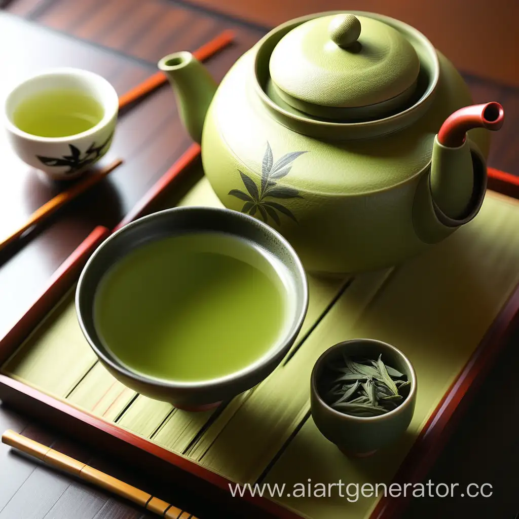 Authentic-Japanese-Green-Tea-Ceremony-with-Traditional-Utensils