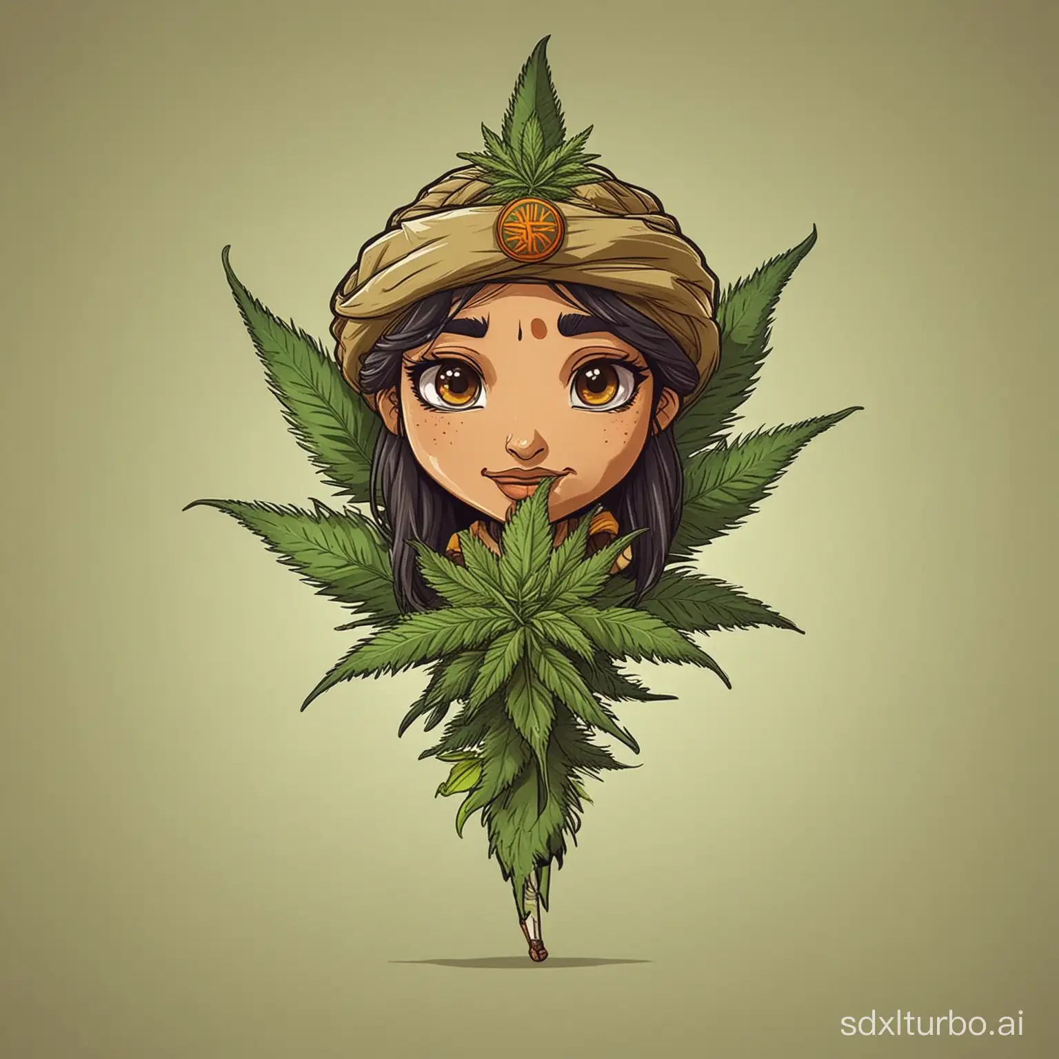 Colorful-Cartoon-Character-in-a-Hindukush-Cannabis-Field