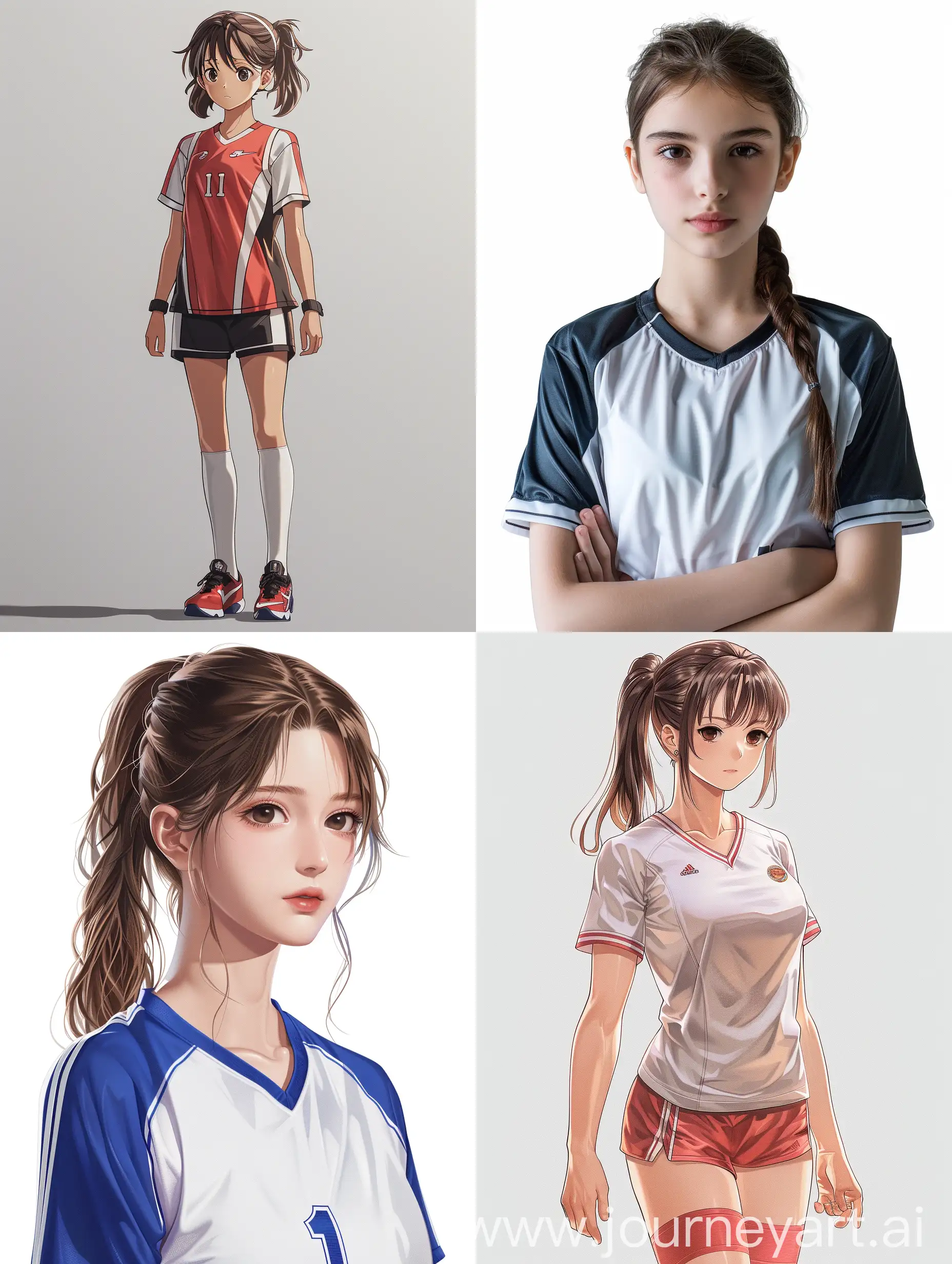 Realistic-EighteenYearOld-Girl-in-Sports-Uniform-Portrait