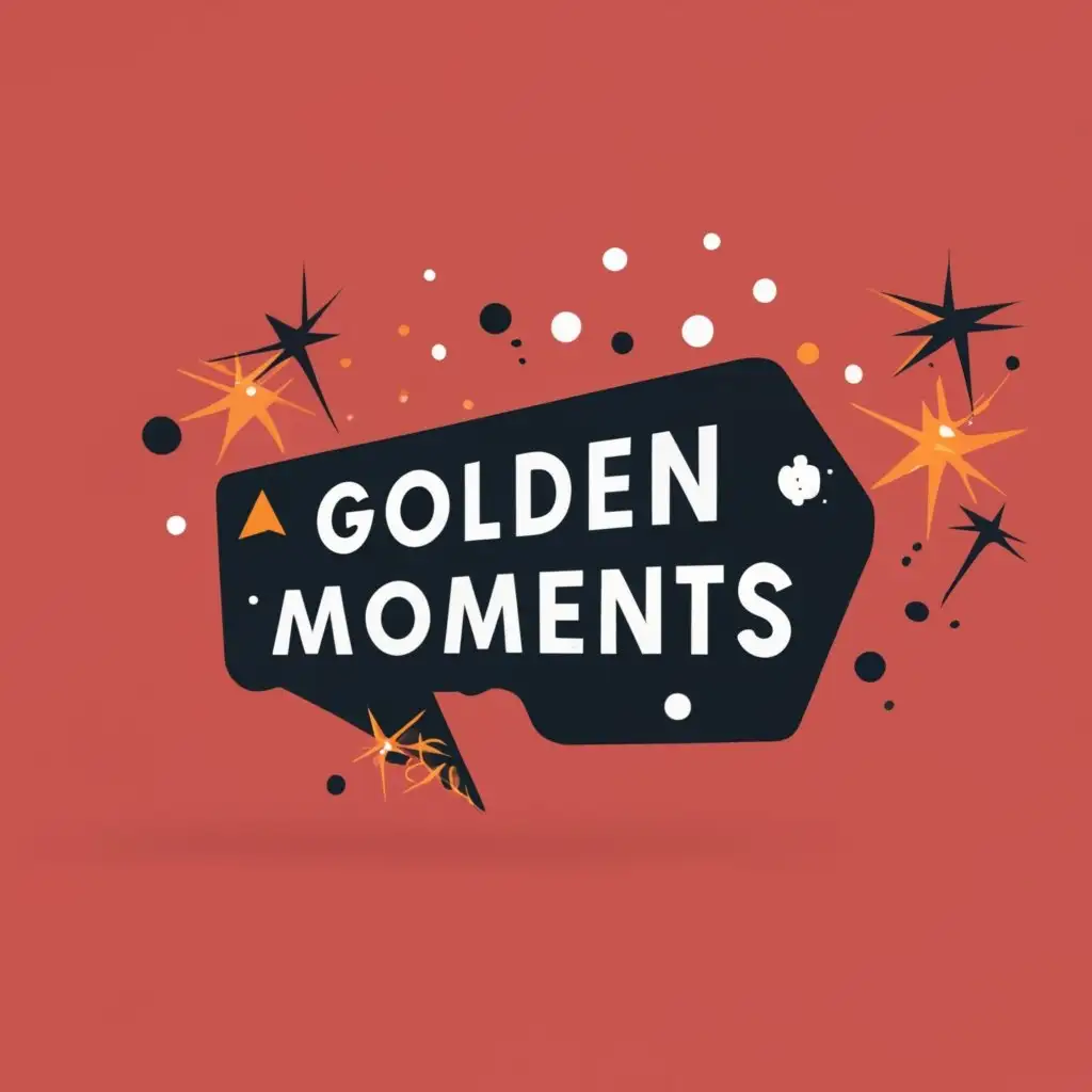 logo, YouTube symbol, with the text "Golden Moments", typography, be used in Technology industry