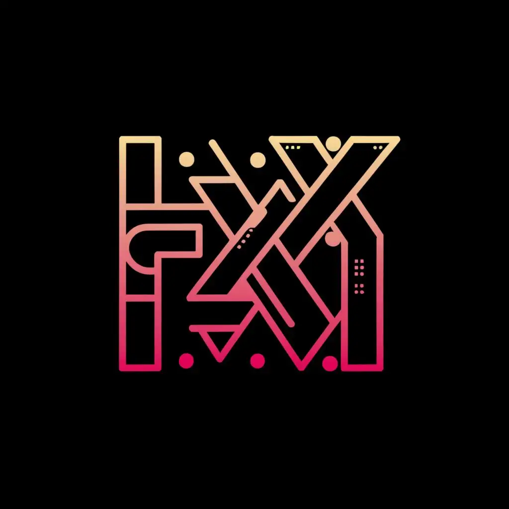 logo, FXY, with the text "FoXxy", typography