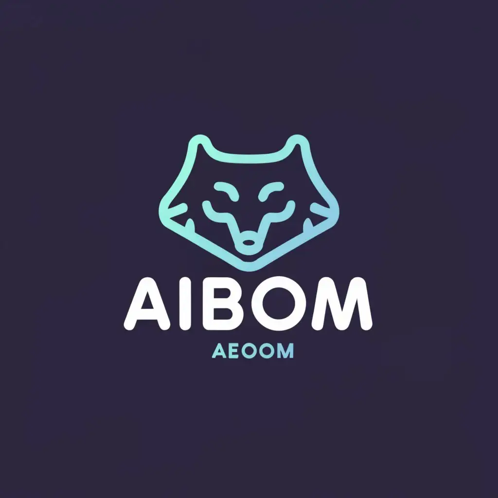 a logo design,with the text "AIBeOm", main symbol:werewolves
 cartoons
,Minimalistic,clear background