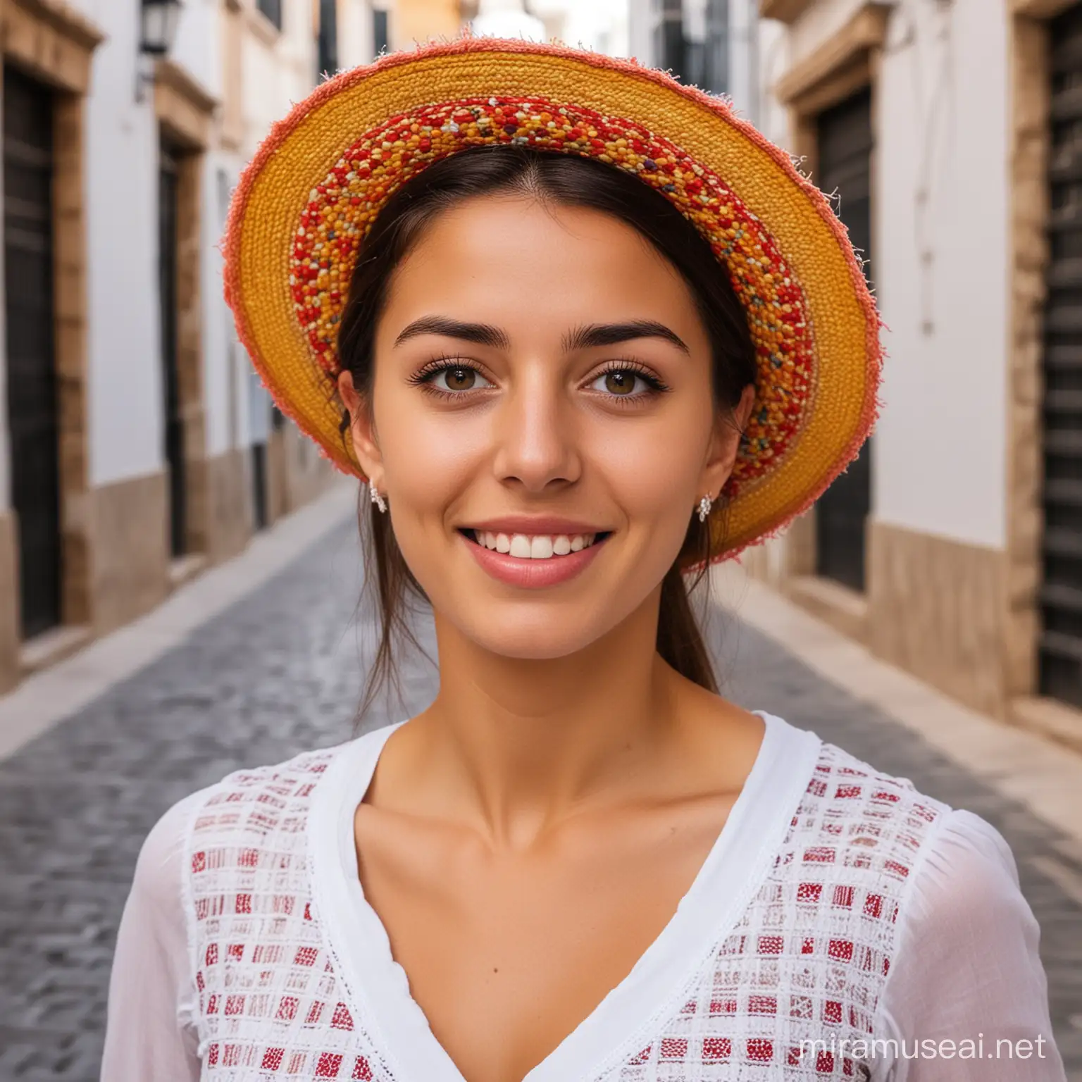 Vibrant Portrait of a Typical Malaga Girl