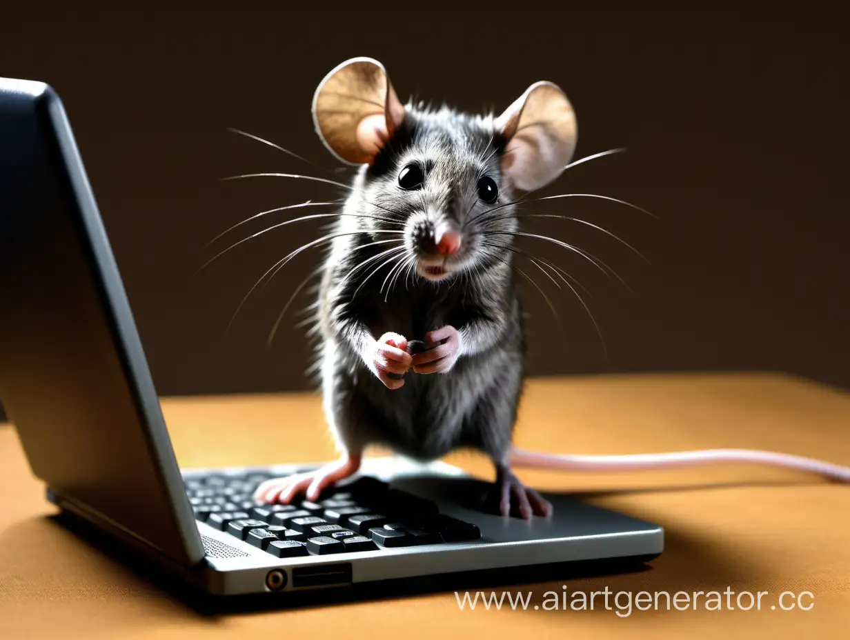 Curious-Mouse-Examining-HighResolution-Internet-Image