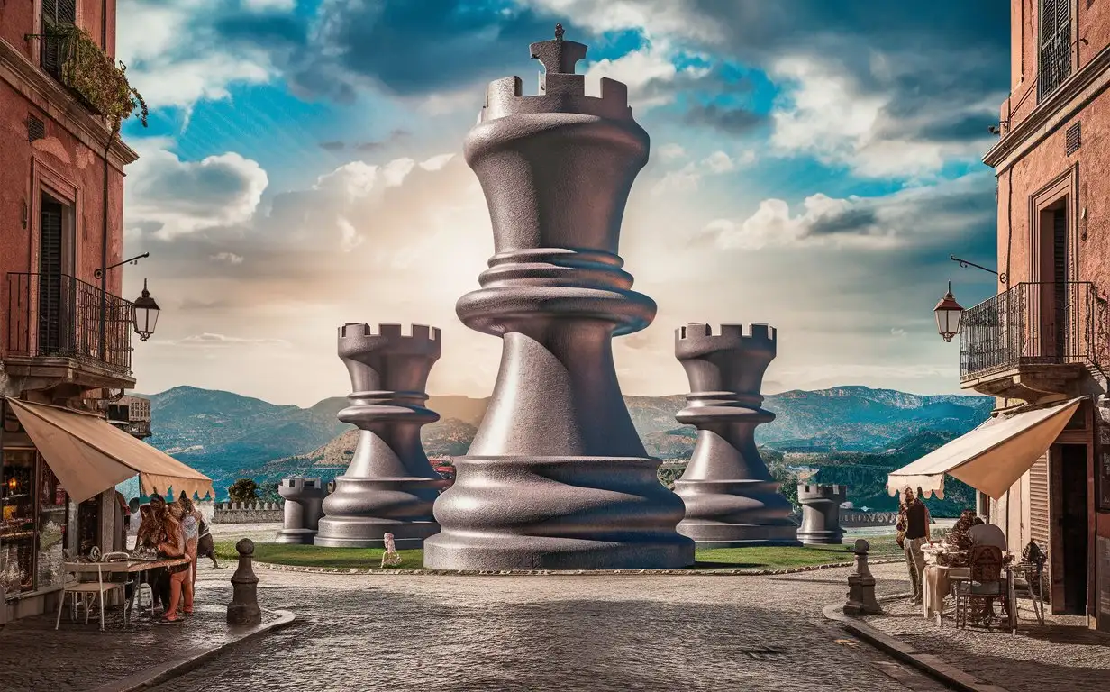 сицилианская италия замок в виде шахматная фигура