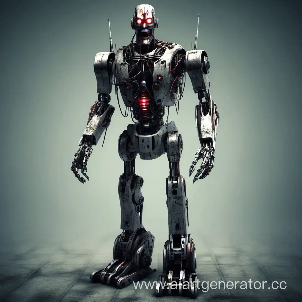 genrate image of killer robot and it si so evil!