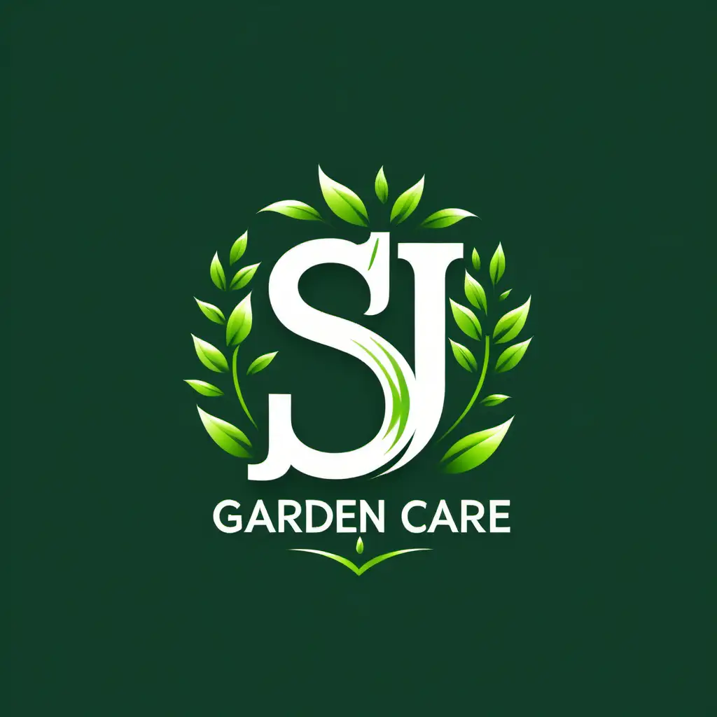 SJ Garden Care and Tree Care Logo Design