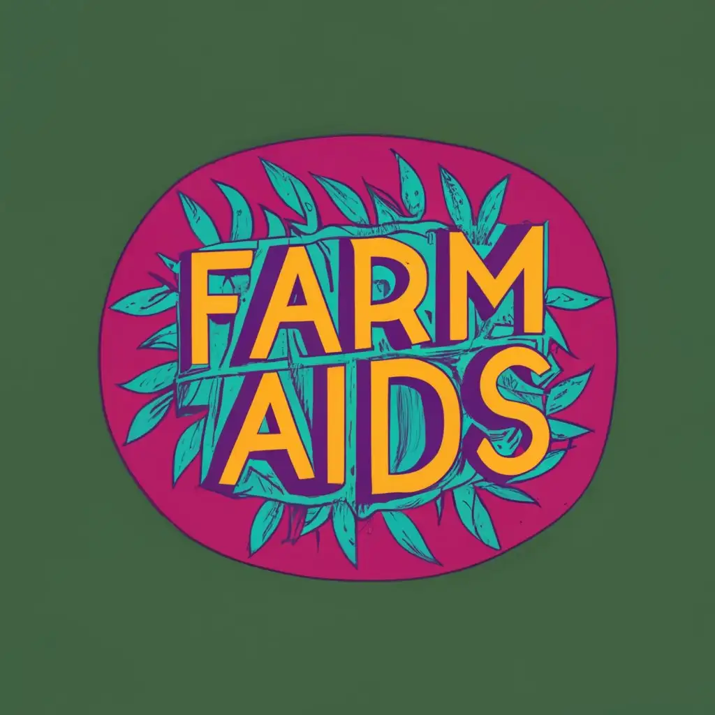 logo, game, with the text "Farm AIDS", typography