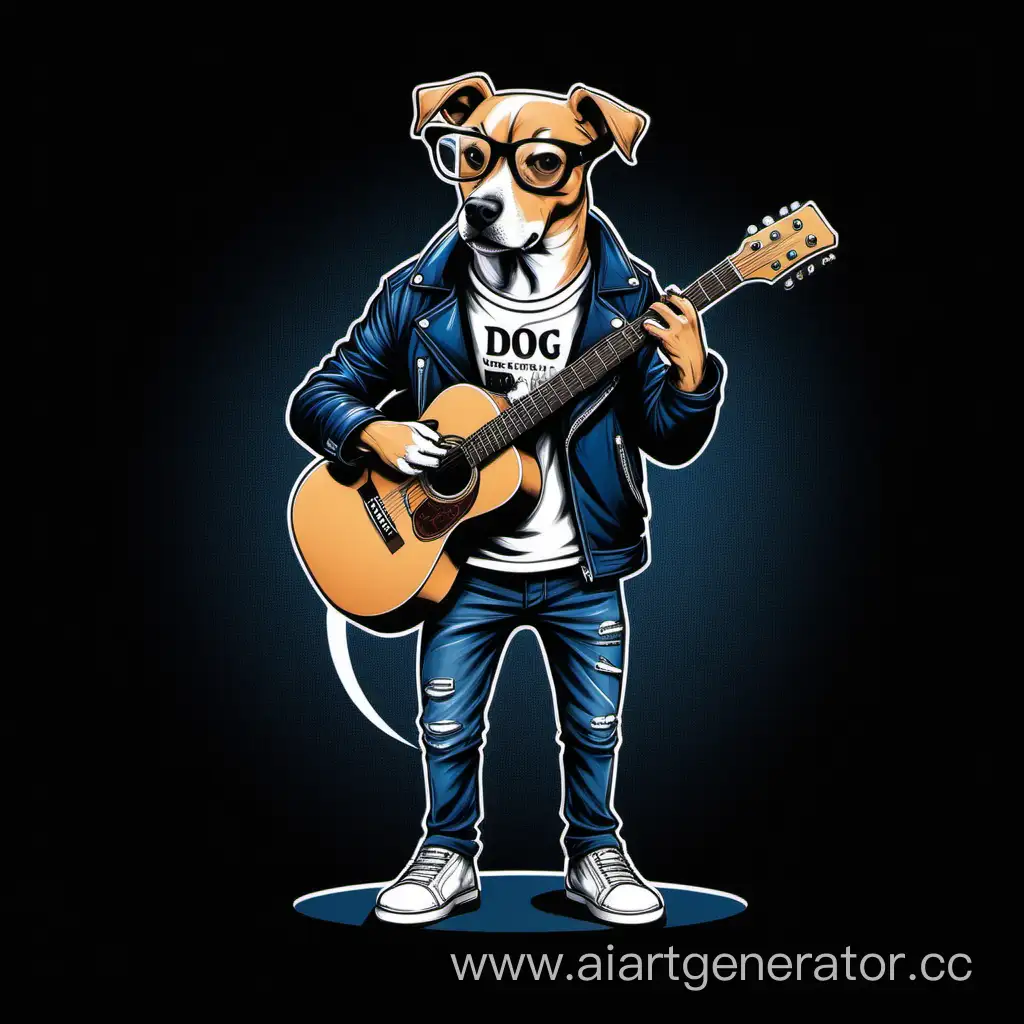 Stylish-Dog-Playing-Guitar-with-Cool-Man-in-Leather-Jacket