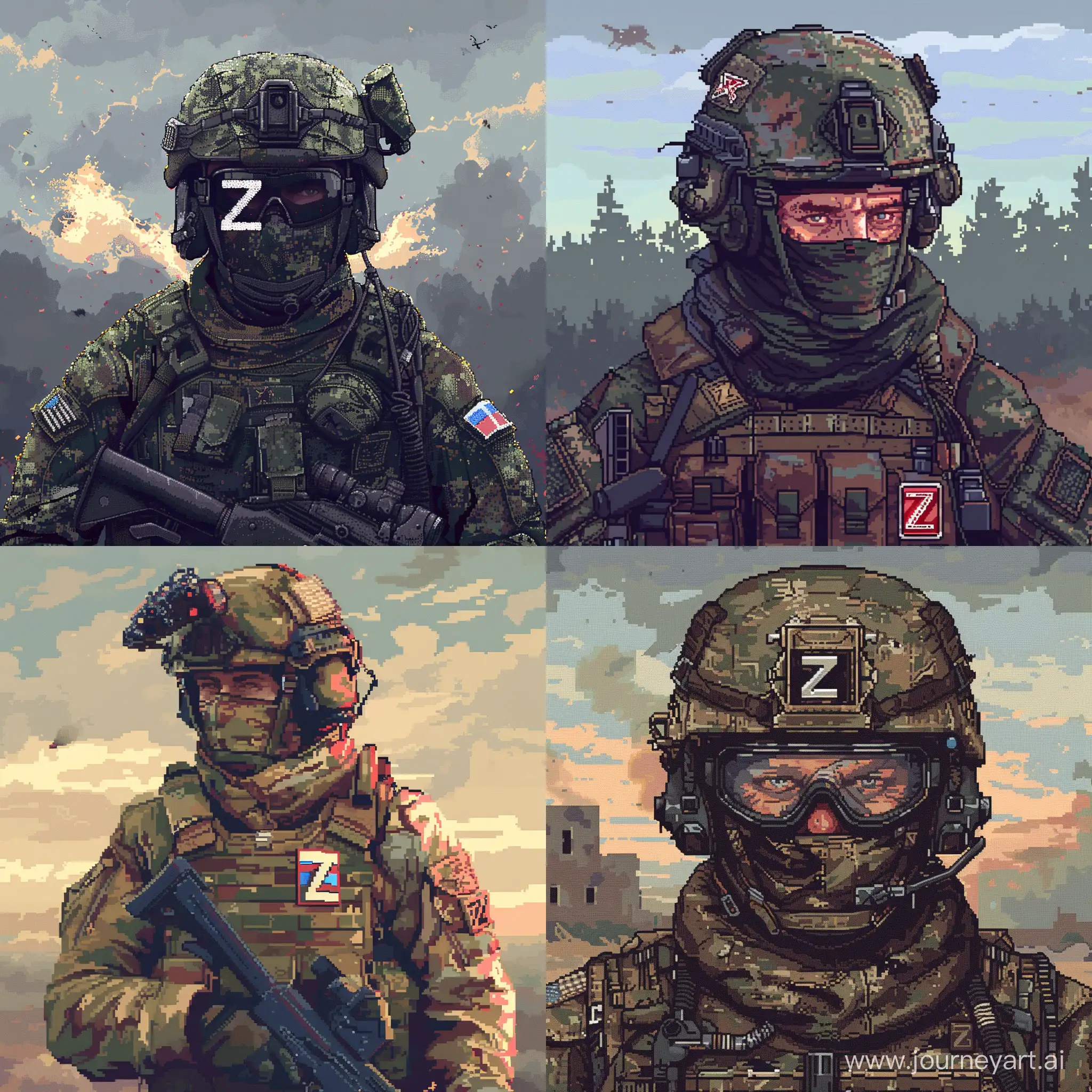 Russian-Special-Forces-Pixel-Art-Soldier-with-Z-Patch-on-War-Background