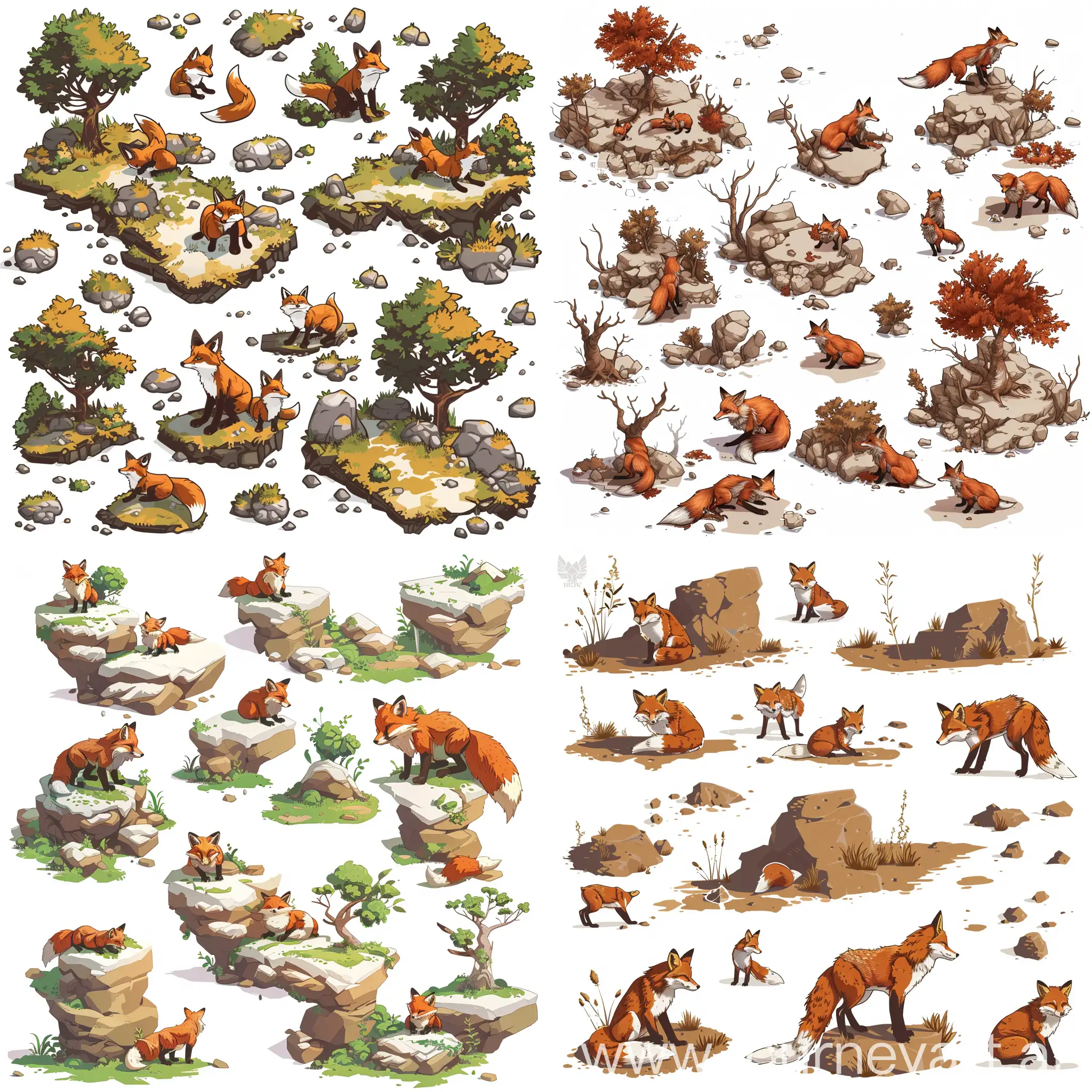 Foxes-in-a-PostApocalyptic-World-2D-Platformer-Sprite-Set