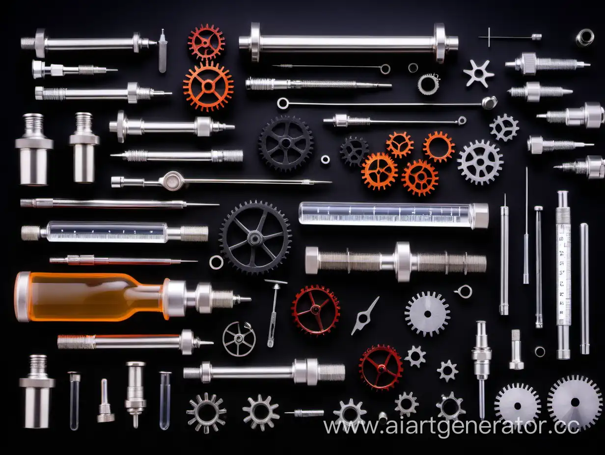 Colorful-Laboratory-Equipment-and-Mechanical-Components-Illuminated